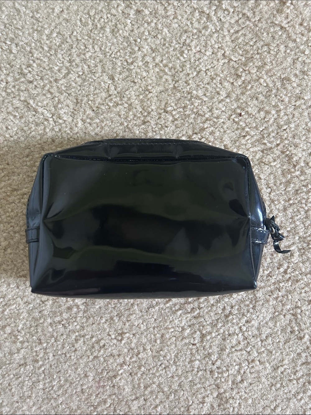 Bottega Veneta Black Patent Leather Small Cosmetic Bag